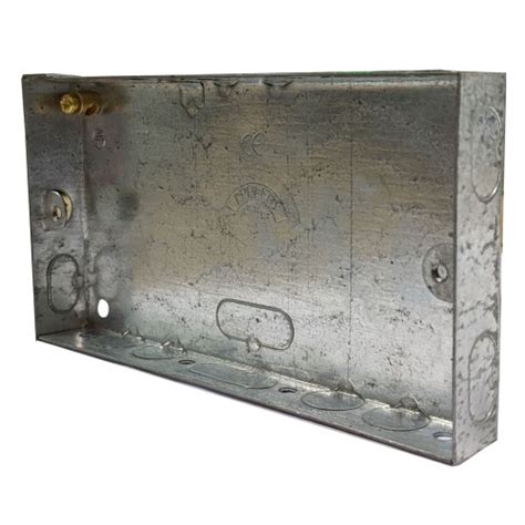 16mm metal back box 2 gang|2 gang metal electrical box.